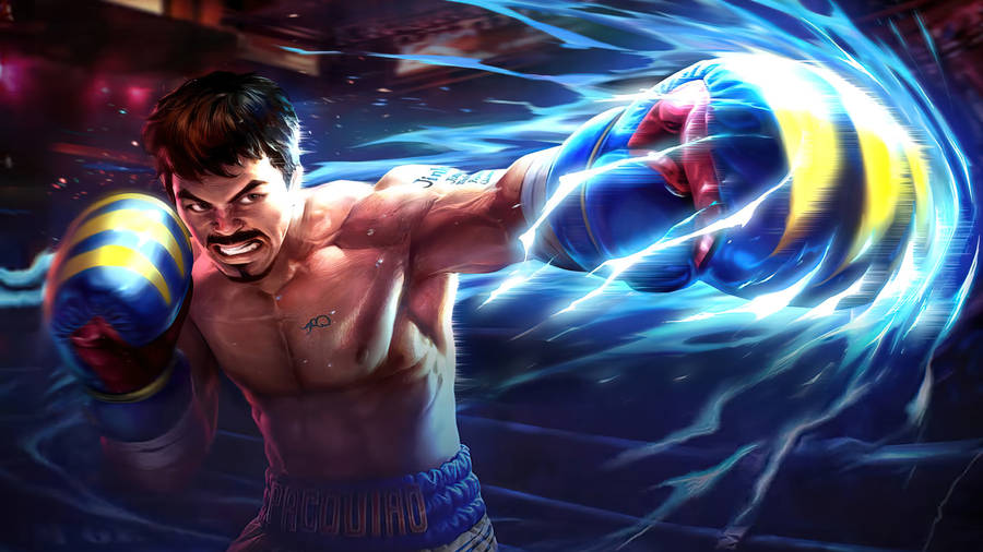 Manny Pacquiao Digital Cartoon Wallpaper