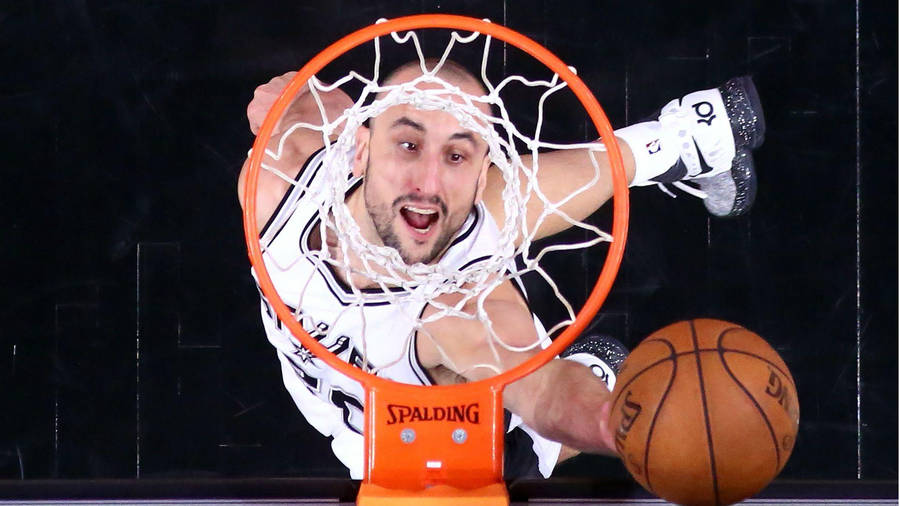 Manu Ginobili Doing Layup Wallpaper