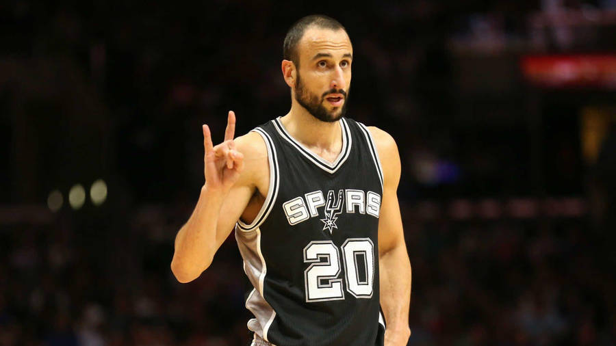 Manu Ginobili Spurs Black Jersey Wallpaper