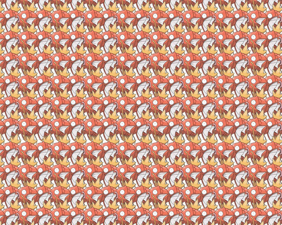 Many Magikarp Pattern Wallpaper