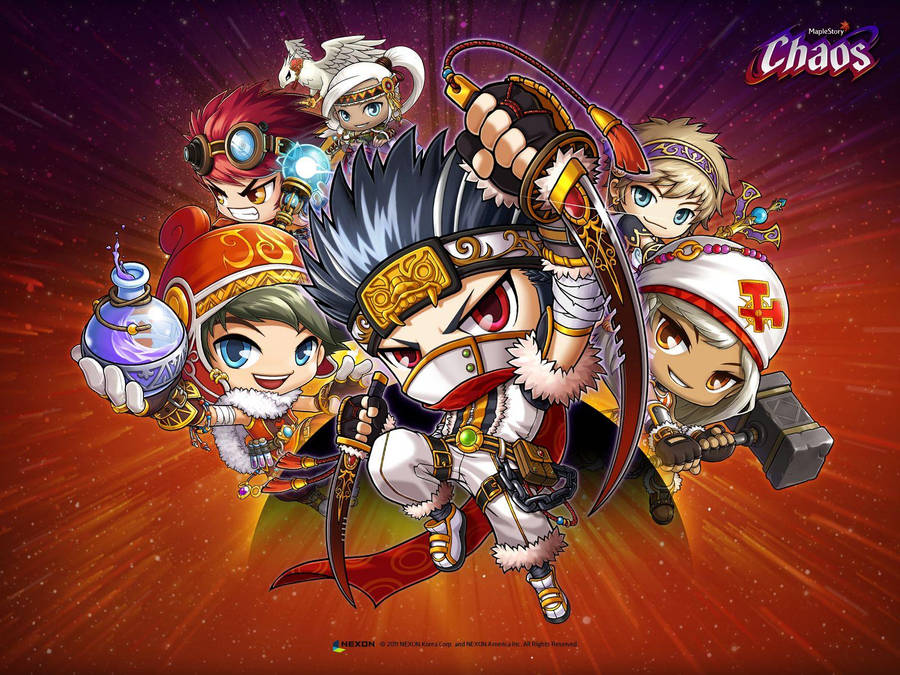 Maplestory On Red Wallpaper