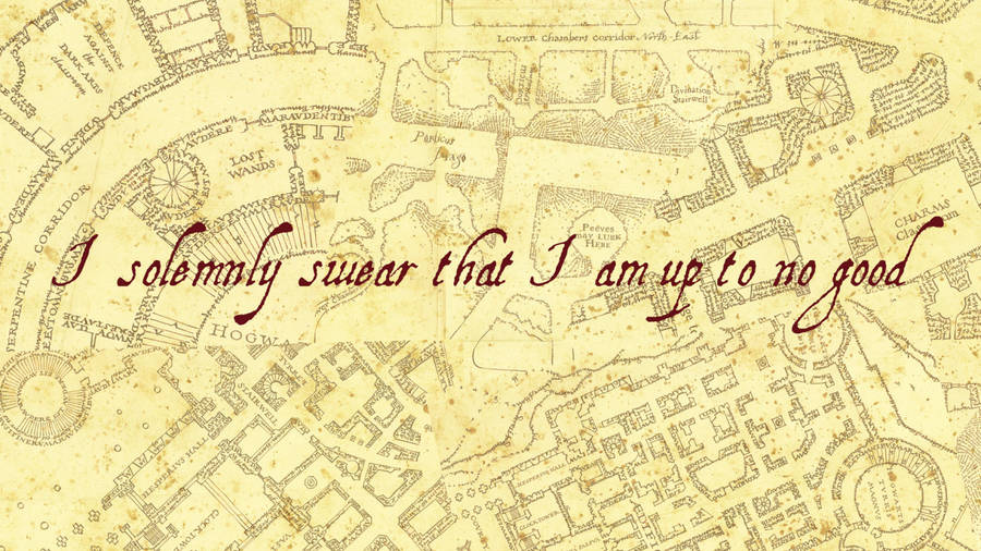 Marauders Map Iconic Quote Wallpaper