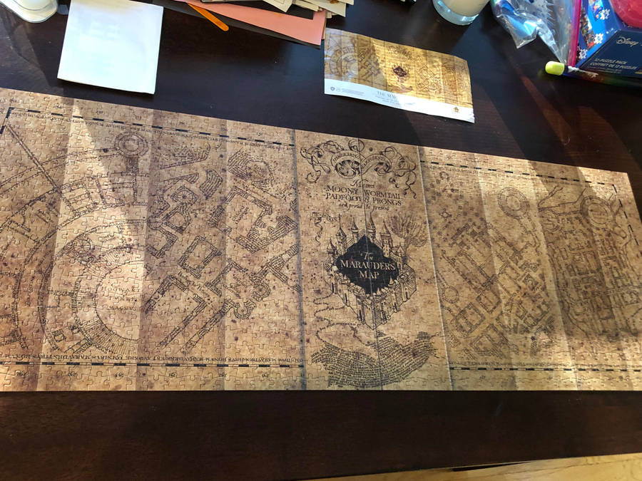 Marauders Map On Table Wallpaper