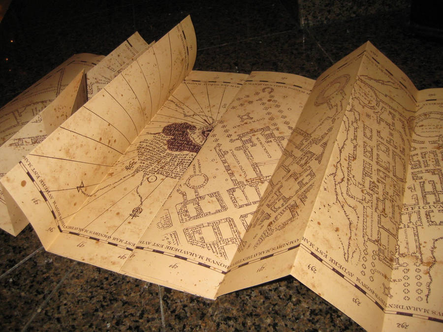 Marauders Map On The Floor Wallpaper