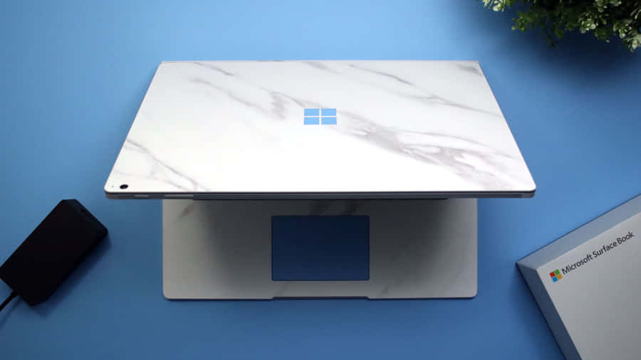 Marble Design Surface Bookon Desk Wallpaper