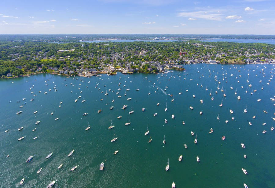 Marblehead Harbor In Massachusetts Wallpaper