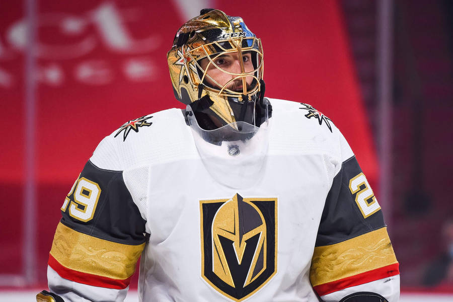 Marc-andre Fleury In Action - Vegas Golden Knights Wallpaper