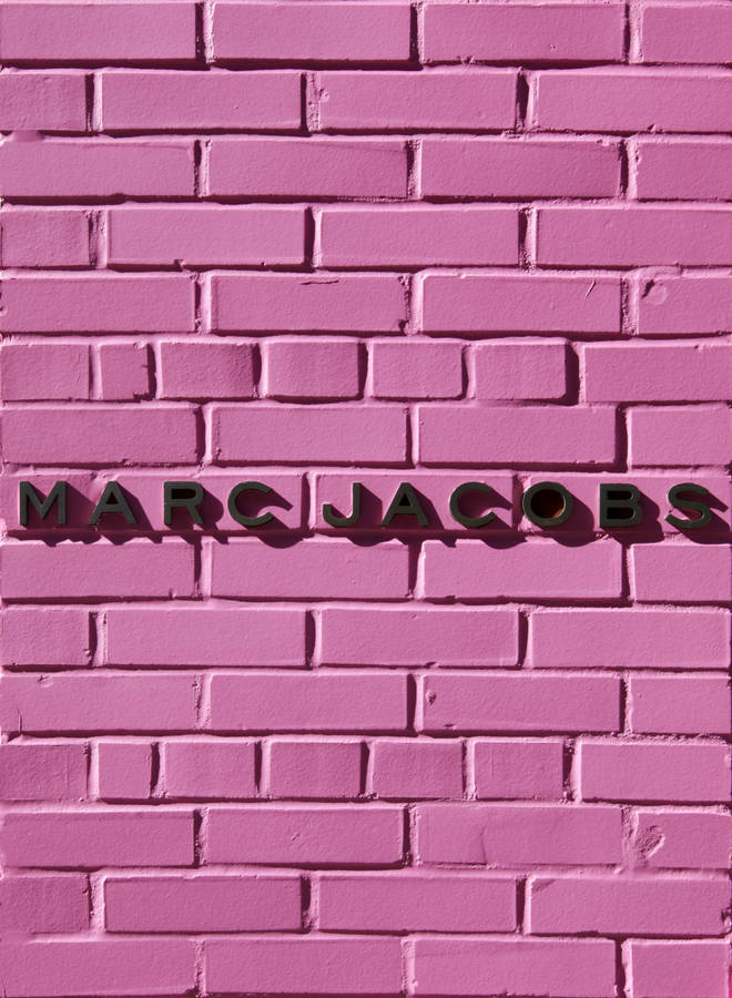 Marc Jacobs Pink Brick Wall Wallpaper