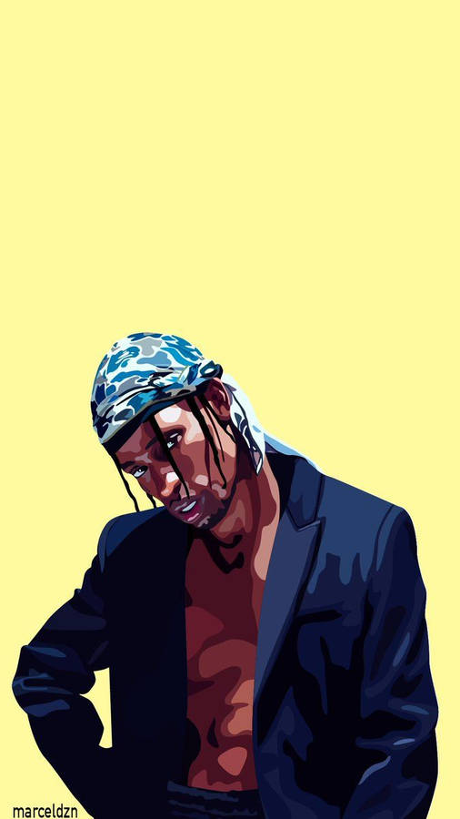 Marcel - Travis Scott Vector With Wallpaper And Header Wallpaper