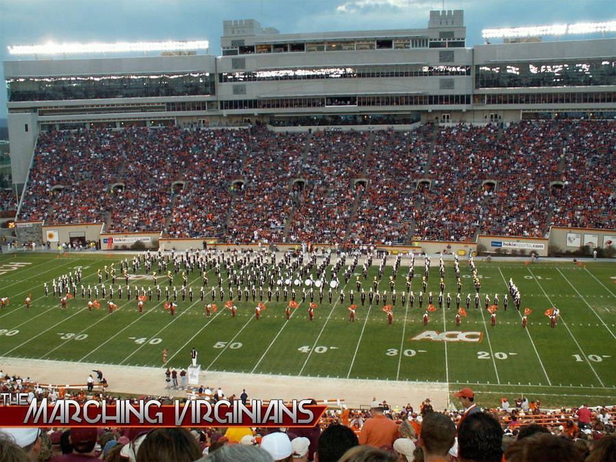 Marching Lane Stadium Virginia Tech Wallpaper