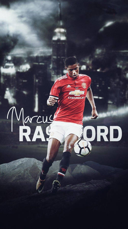 Marcus Rashford Dribbling Wallpaper