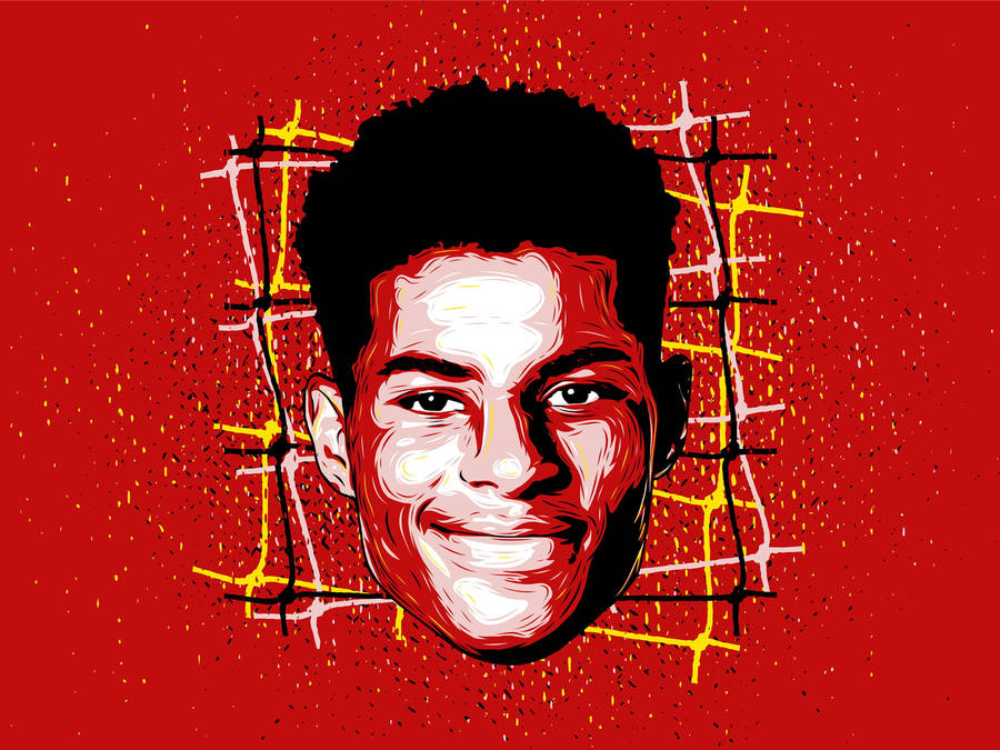 Marcus Rashford Vector Art Wallpaper