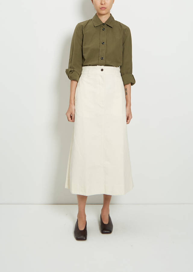 Margaret Howell Green Polo White Skirt Wallpaper