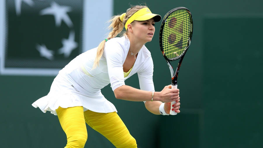 Maria Kirilenko In Tennis Ready Position Wallpaper