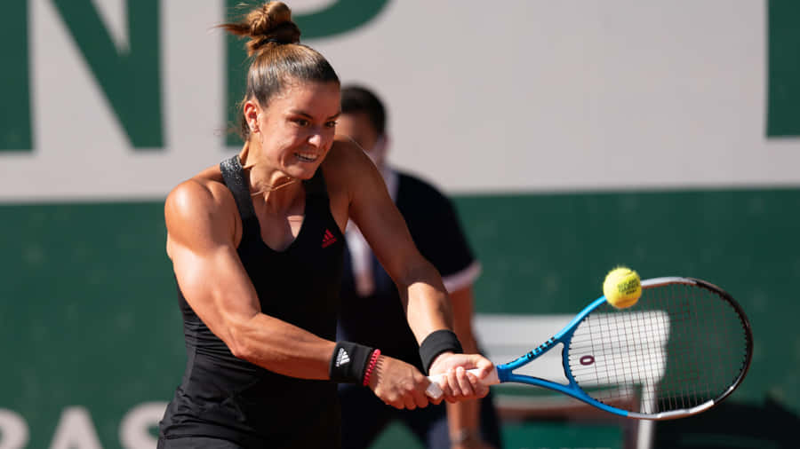 Maria Sakkari Flexing Biceps Wallpaper