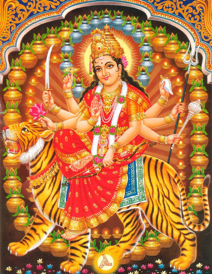 Mariamman Several Hands Wallpaper