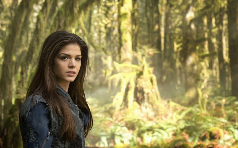 Marie Avgeropoulos Forest Backdrop Wallpaper