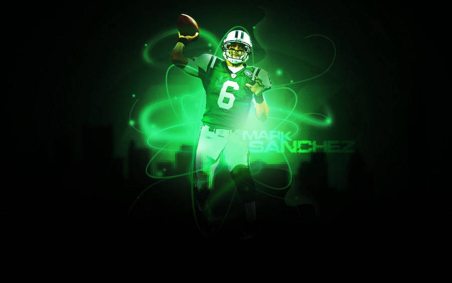 Mark Sanchez Of New York Jets In Action Wallpaper