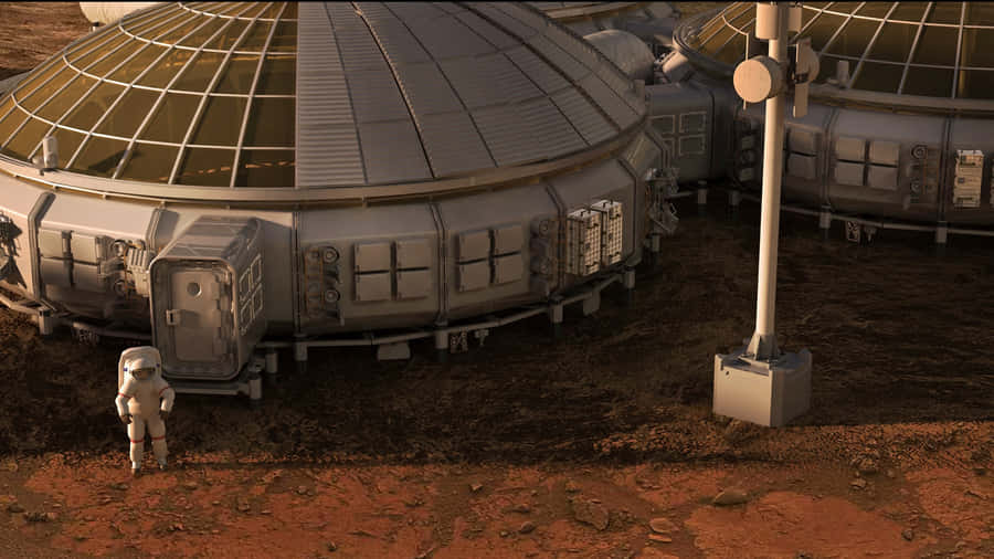 Mark Watney On Mars - The Martian Movie Wallpaper