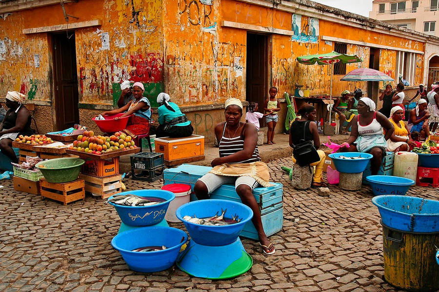 Market In Cape Verde Wallpaper