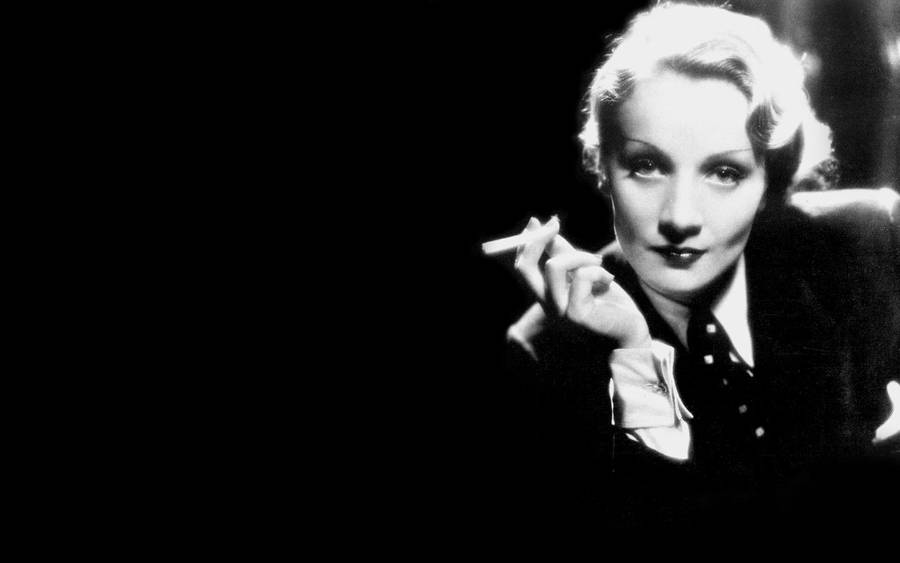 Marlene Dietrich In Suit Wallpaper