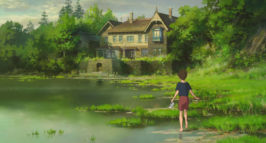 Marnie And Anna Enjoying Their Friendship In When Marnie Was There Wallpaper