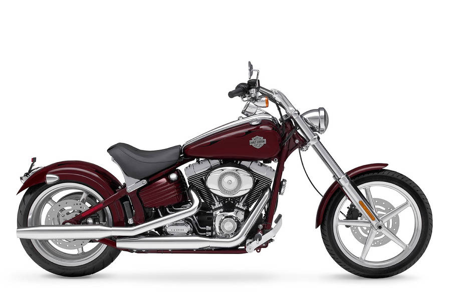 Maroon Chopper Motorcycle Wallpaper