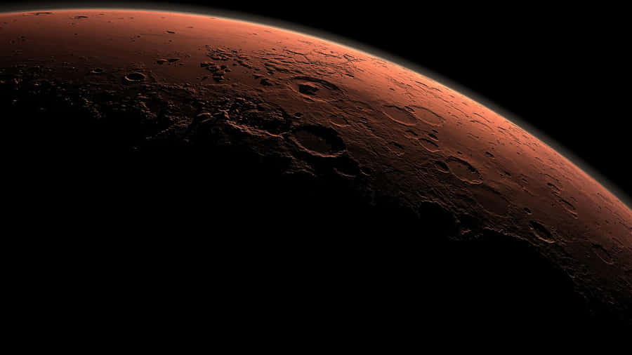 Mars_ Crescent_in_ Shadow_4 K Wallpaper