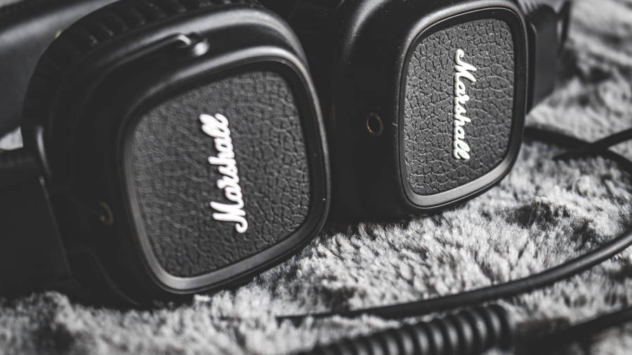 Marshall Headphone Monochrome Wallpaper