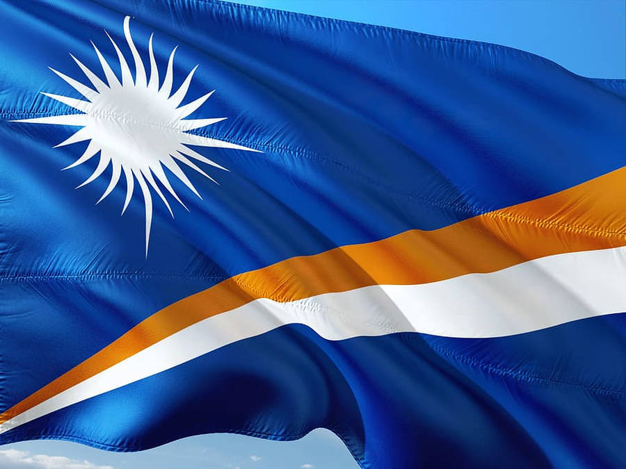 Marshall Islands Flag Close-up Wallpaper