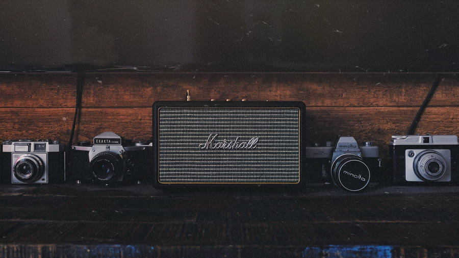 Marshall Speaker With Cameras Wallpaper