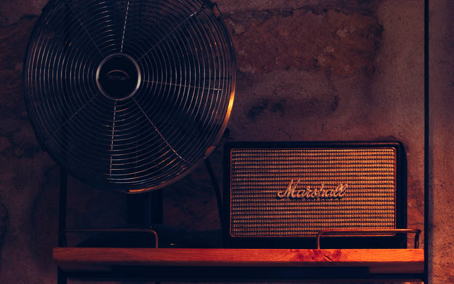 Marshall Speaker With Fan Wallpaper