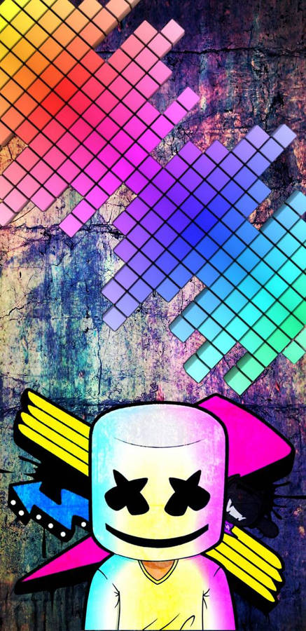 Marshmallow Dj Graffiti Art Wallpaper