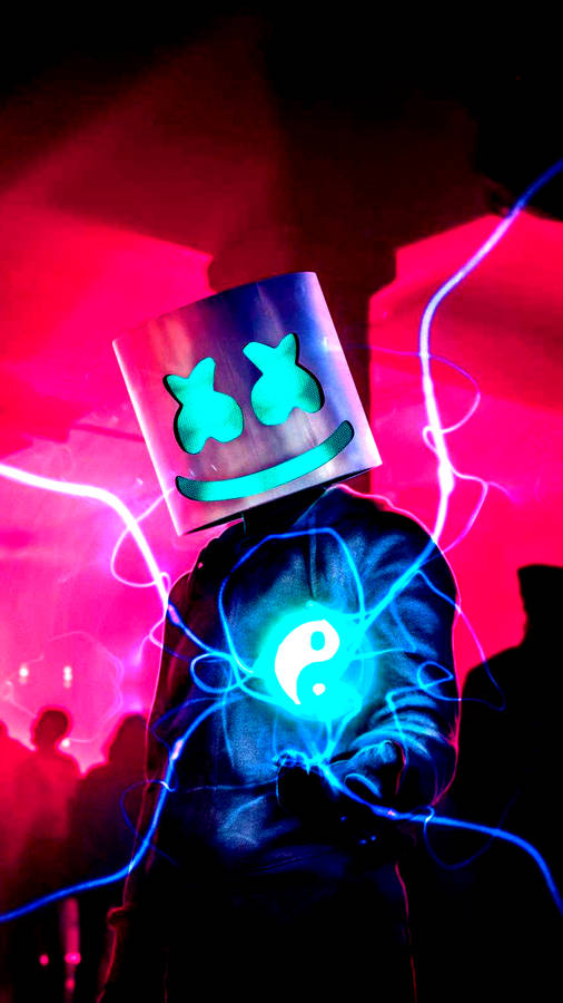 Marshmallow Dj With Glowing Yin Yang Wallpaper