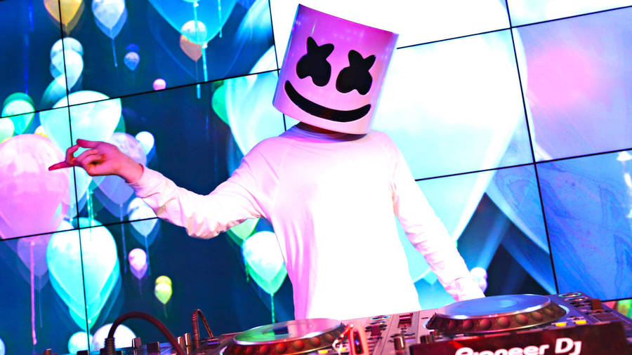 Marshmello 4k Balloons Wallpaper