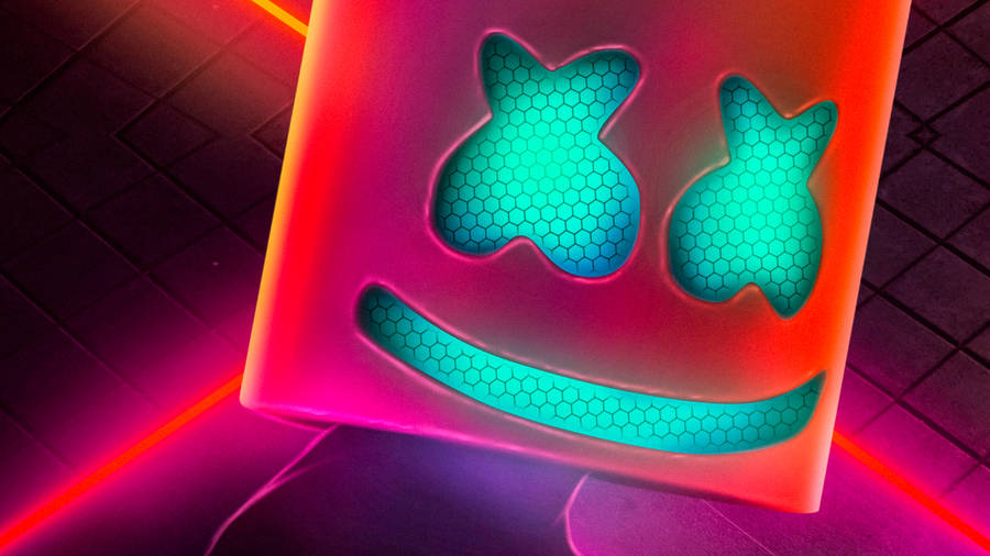 Marshmello 4k Glow Wallpaper