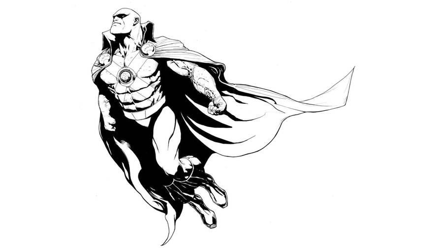 Martian Manhunter Black And White Wallpaper