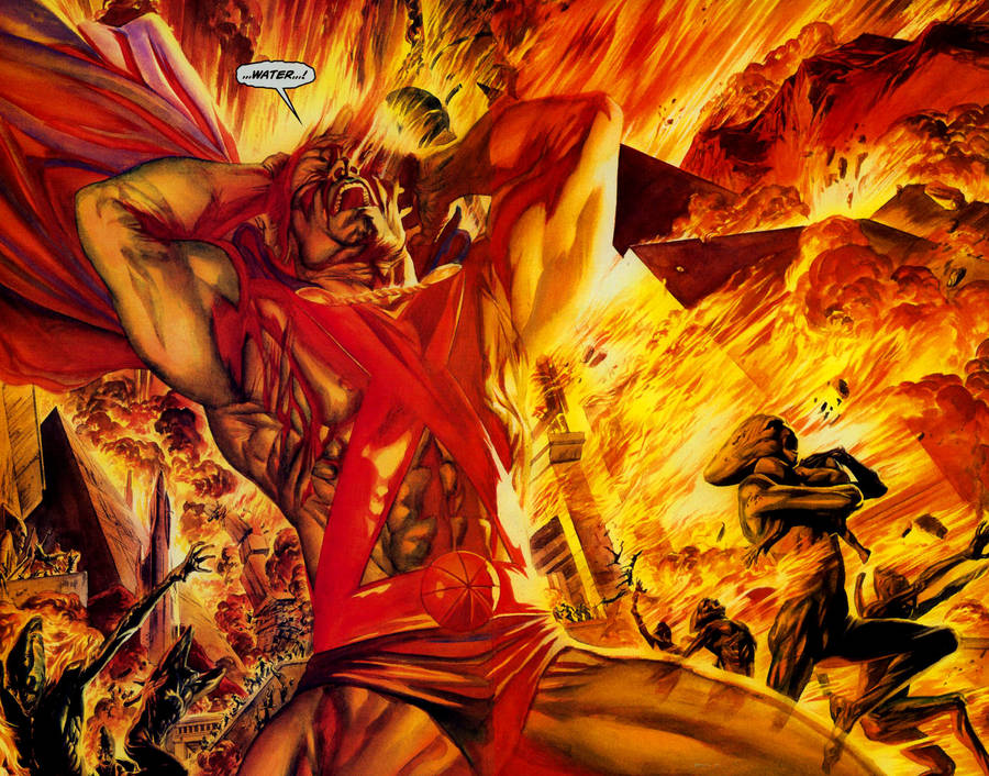 Martian Manhunter Burning Planet Wallpaper