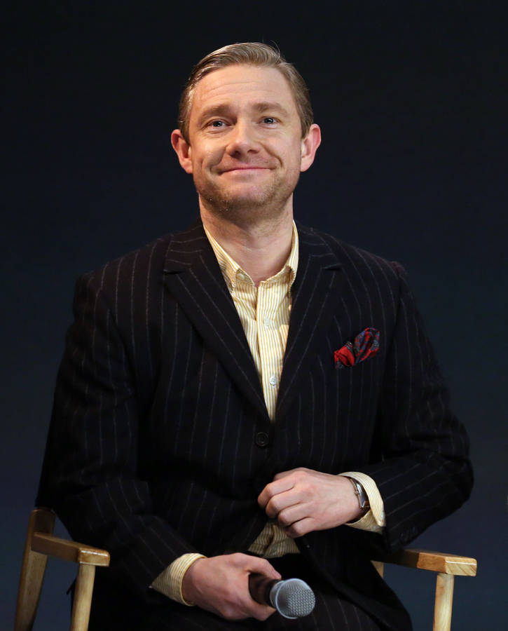 Martin Freeman In Black Suit Wallpaper