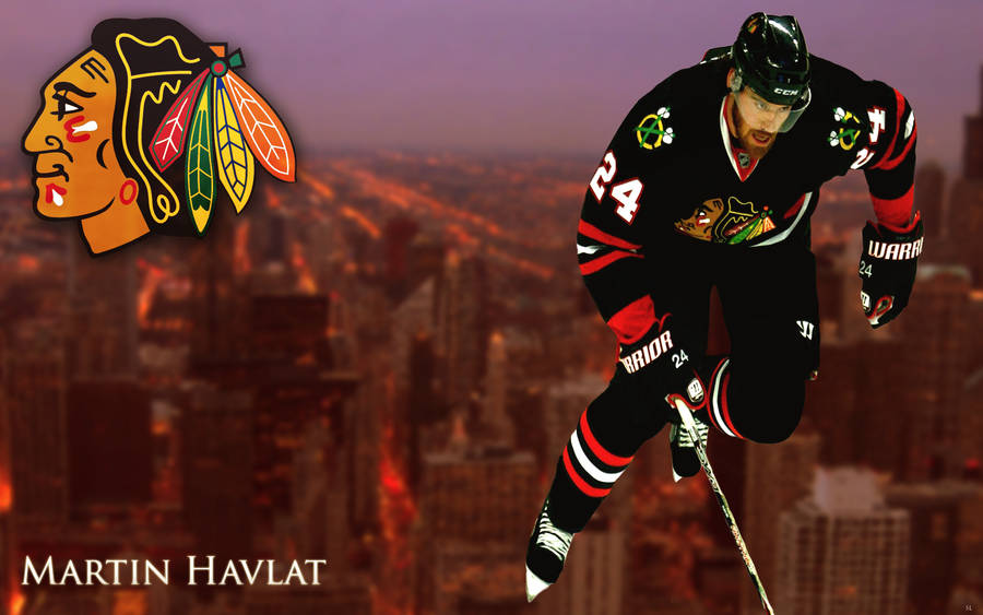 Martin Havlat For Chicago Blackhawks Wallpaper