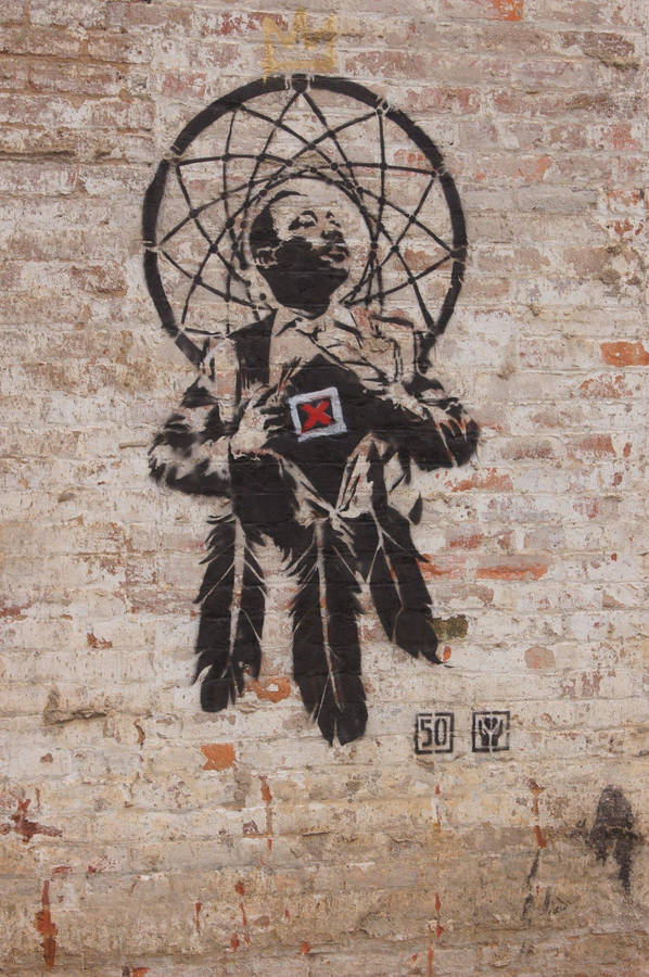 Martin Luther King Jr Dream Catcher Graffiti Wallpaper