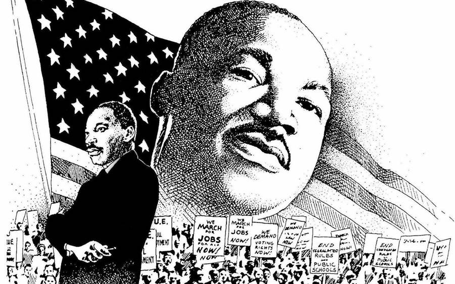 Martin Luther King Jr Editorial Art Wallpaper