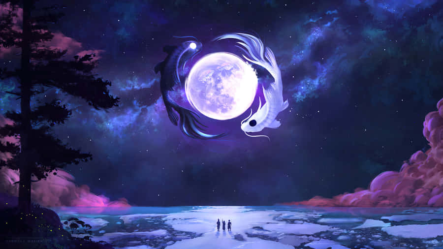 Marvel At The Shining Beauty Of The Cool Moon! Wallpaper