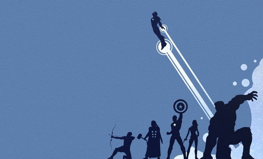 Marvel Avengers Silhouette Art Wallpaper