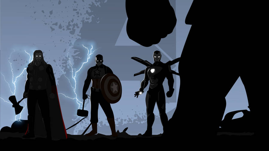 Marvel Avengers Silhouette Wallpaper