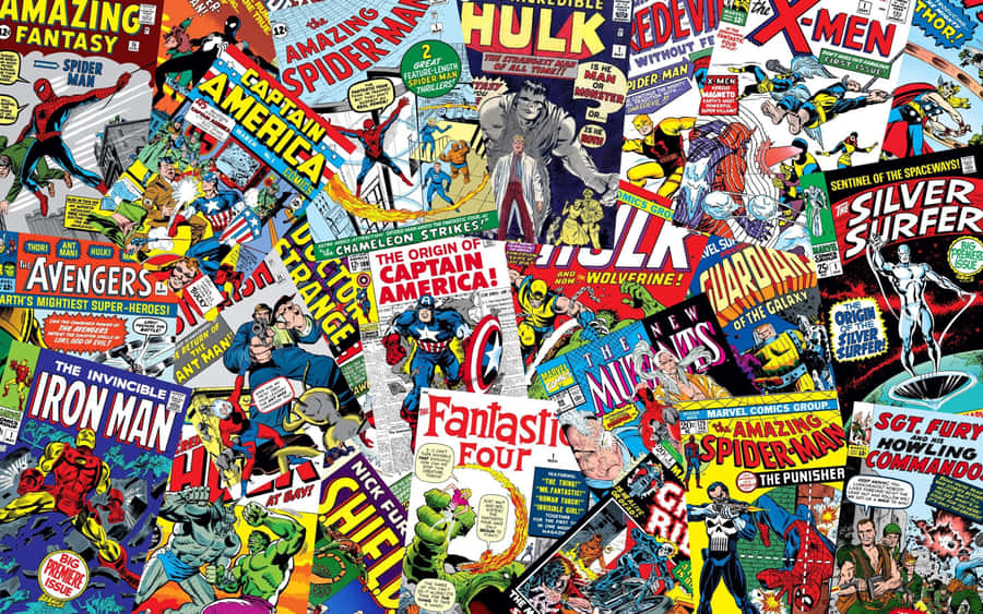 Marvel Comic Book Different Superheroes Wallpaper