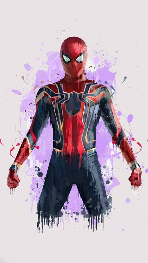 Marvel Iphone Spider Man Digital Painting Wallpaper