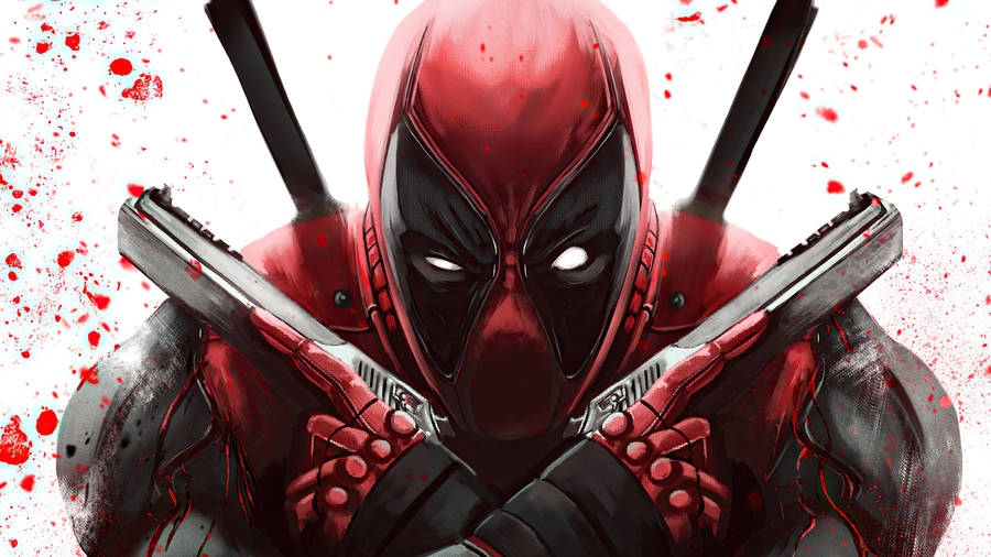 Marvel Laptop Deadpool Glare Wallpaper