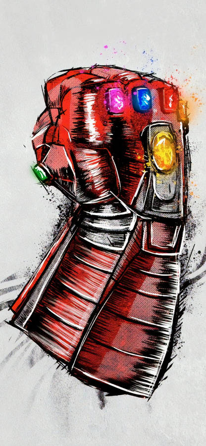 Marvelous Sketched Infinity Gauntlet For Iphone Xr Wallpaper