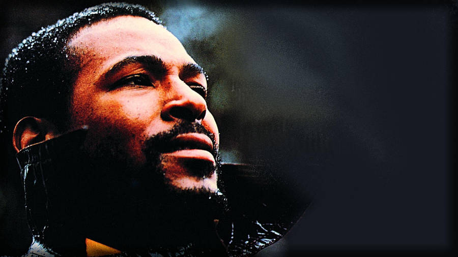 Marvin Gaye Close-up Under Snow Wallpaper